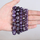 Amethyst Beads Purple Crystal Round Loose Beads 4-14mm