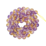 Natural Stone Beads Ametrine Round Loose Beads for DIY Jewelry Making 4-10 MM