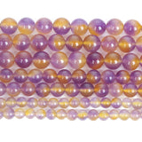 Natural Stone Beads Ametrine Round Loose Beads for DIY Jewelry Making 4-10 MM