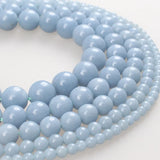 Angelite Gem Stone Anhydrite Round Loose Beads 4-14mm