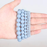 Angelite Gem Stone Anhydrite Round Loose Beads 4-14mm