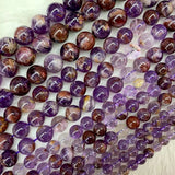 Auralite 23 Ghost Purple Lodolite Quartz Round Beads