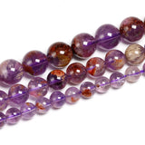 Auralite 23 Ghost Purple Lodolite Quartz Round Beads