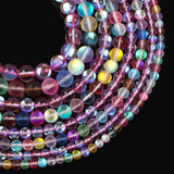 Natural Stone Beads Austrian Crystals Glass Round Loose Beads DIY Bracelet