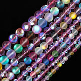 Natural Stone Beads Austrian Crystals Glass Round Loose Beads DIY Bracelet