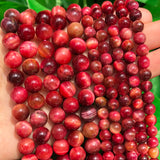 Peach Tiger Eye Round Stone Beads 6-10mm for Jewelry Making