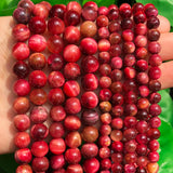 Peach Tiger Eye Round Stone Beads 6-10mm for Jewelry Making