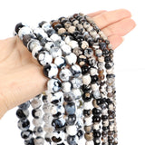 Natural Stone Beads Agat Charm Round Loose Beads Jewelry Making Needlework
