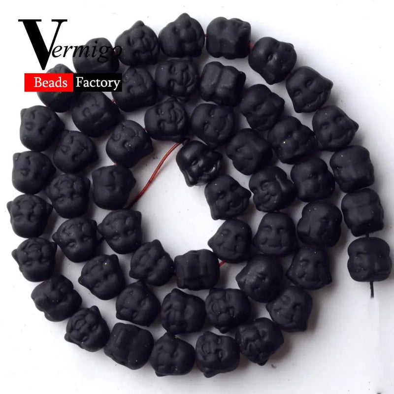 8mm Buddha Head Hematite Beads for Jewelry Making