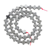 Natural Stone Beads Cross Hematite Spacer for DIY Jewelry Making
