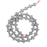 Natural Stone Beads Cross Hematite Spacer for DIY Jewelry Making