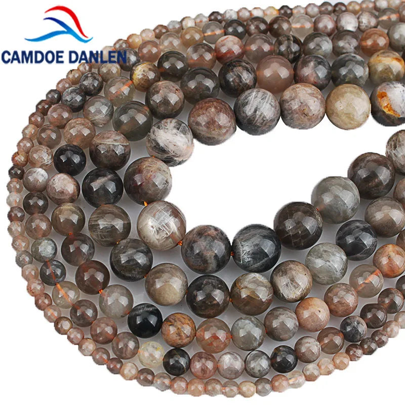 Moonstone Gem Round Loose Beads 4-12mm for Jewelry Making DIY Bracelet Necklace