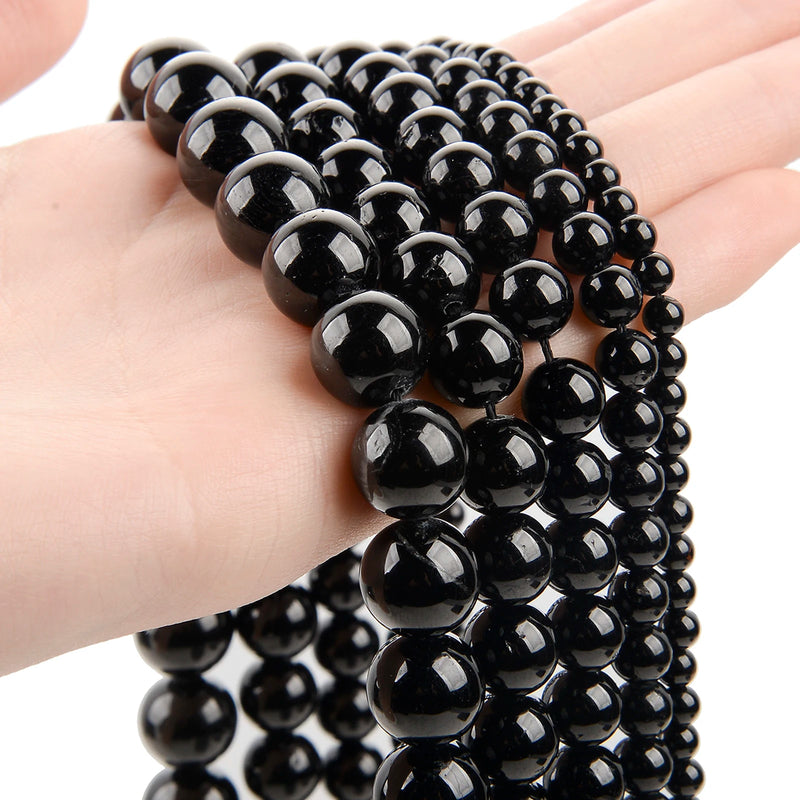 Tourmaline Round Spacer Beads for Jewelry Making DIY Bracelet Necklace