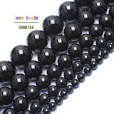 Tourmaline Stone Round Beads 15inches 4/6/8/10/12mm