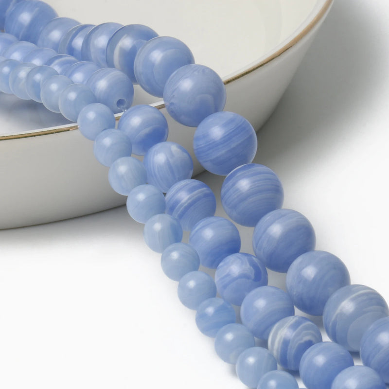 Natural Lace Agates Round Beads for DIY Bracelet 6/8/10mm