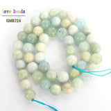 Natural Stone Beads Morganite Round Loose Beads for Jewelry Making DIY Bracelets