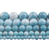 Sky Stone Chinese Larimar Round Loose Beads 4 6 8 10 12mm for Jewelry Making