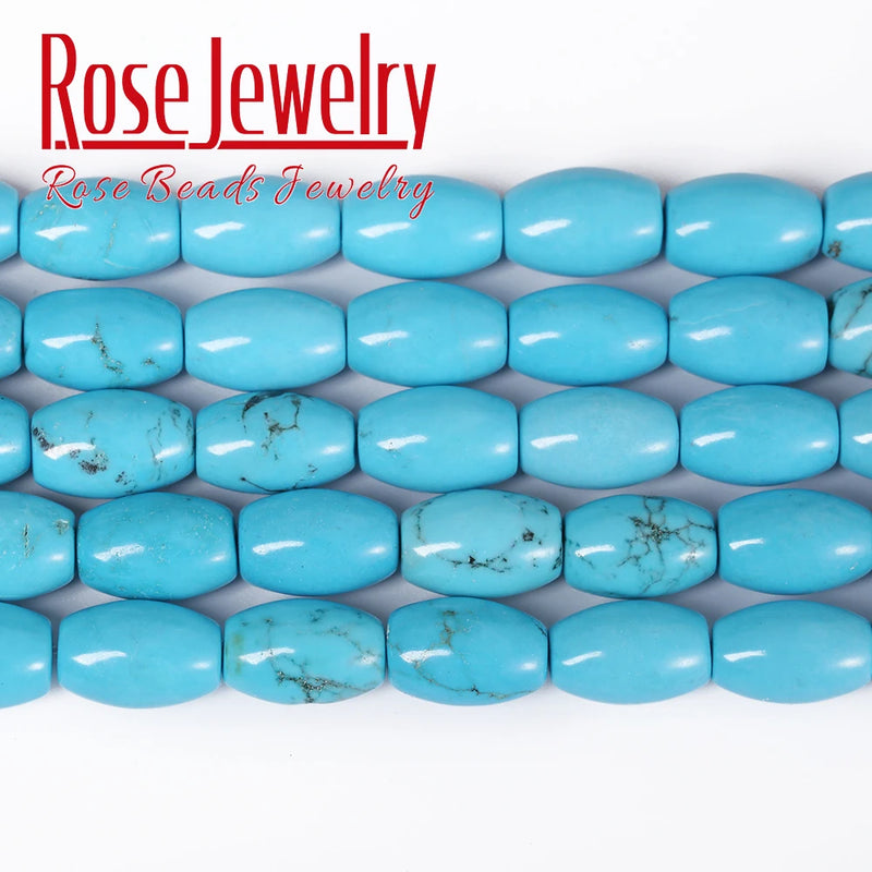 Turquoise Drum Shape Beads for Bracelet Making