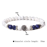Lapis Lazuli Beaded Bracelet for Men Women Yoga Jewelry Gift