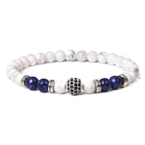 Lapis Lazuli Beaded Bracelet for Men Women Yoga Jewelry Gift