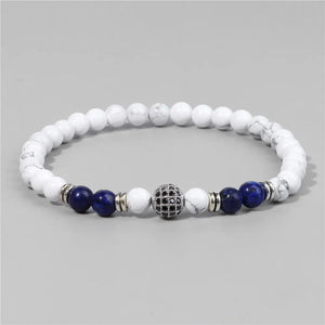 Lapis Lazuli Beaded Bracelet for Men Women Yoga Jewelry Gift