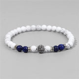 Lapis Lazuli Beaded Bracelet for Men Women Yoga Jewelry Gift