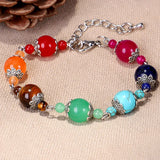 7 Chakra Reiki Healing Bracelet Chain Yoga Meditation Jewelry Gift
