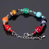 7 Chakra Reiki Healing Bracelet Chain Yoga Meditation Jewelry Gift