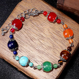 7 Chakra Reiki Healing Bracelet Chain Yoga Meditation Jewelry Gift