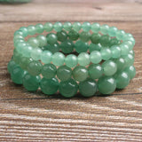 8mm Green Aventurine Bracelet Bangle for DIY Jewelry Men Women