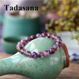 Purple Crystal Stone Beads Bracelet Accessory for Women