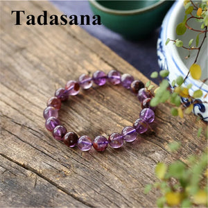 Purple Crystal Stone Beads Bracelet Accessory for Women