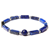 Natural Stone Beads Bracelet Cube Amethyst Crystal Agate Bangle