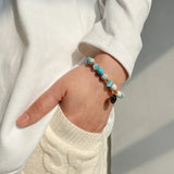 Natural Stone Beads Bracelet Lucky Bracelet Quartz Cat Eye Bracelets