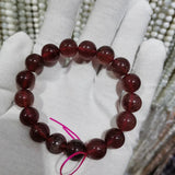 Strawberry Natural Stone Beads Bracelet Elastic String Jewelry