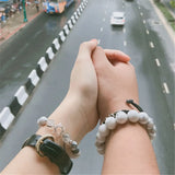 925 Silver Star Turquoise Rutilated Quartz Couple Bracelet