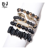 Women's Natural Stone Beads Bracelet Set
