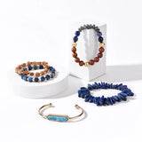 Women's Natural Stone Beads Bracelet Set