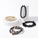 Women's Natural Stone Beads Bracelet Set