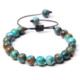 Natural Stone Beads Braided Bracelet Shoushan Frosted Stones Adjustable