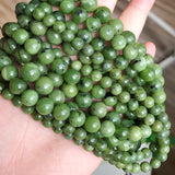 Canada Jade Stone Beads 15inch 6/8/10/12mm Spacer Beads
