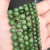 Canada Jade Stone Beads 15inch 6/8/10/12mm Spacer Beads