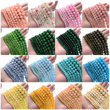 Chalcedony Jades Natural Stone Beads for DIY Jewelry Making 4/6/8/10/12mm