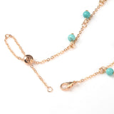 Natural Stone Beads Charm Anklet Bracelet Foot Ankle Chain Adjustable