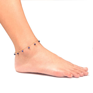 Natural Stone Beads Charm Anklet Bracelet Foot Ankle Chain Adjustable