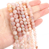 Cherry Blossom Sakura Agate Round Loose Beads 4-12mm