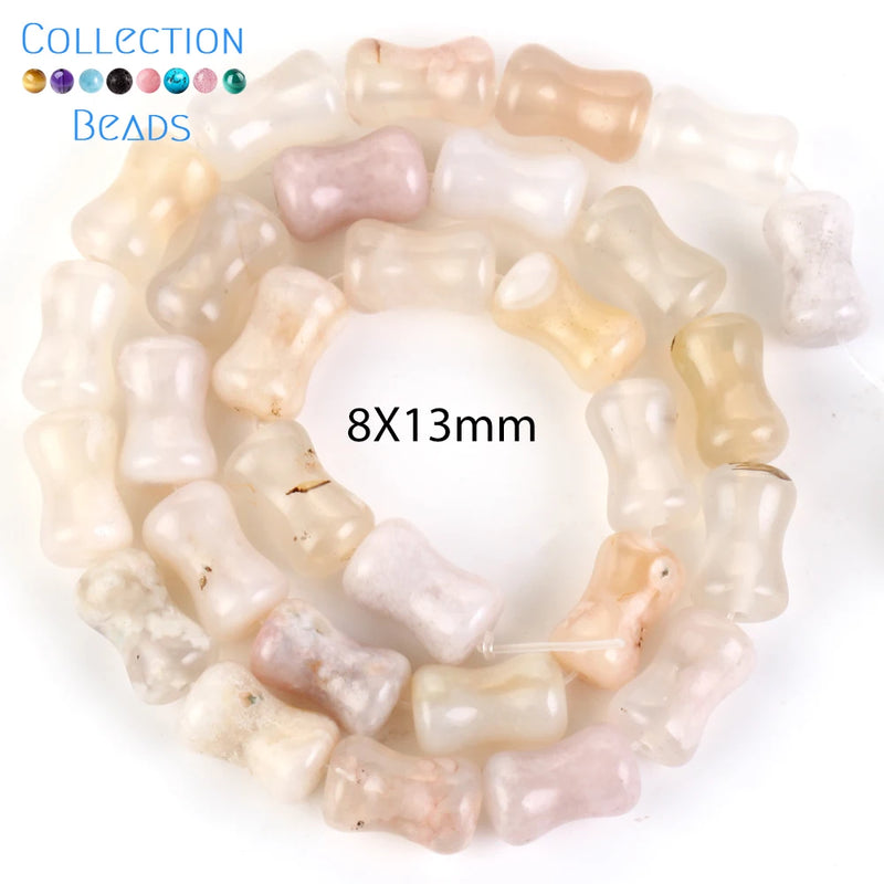 Natural Stone Beads Cherry Blossoms Agates for DIY Jewelry Making 15''