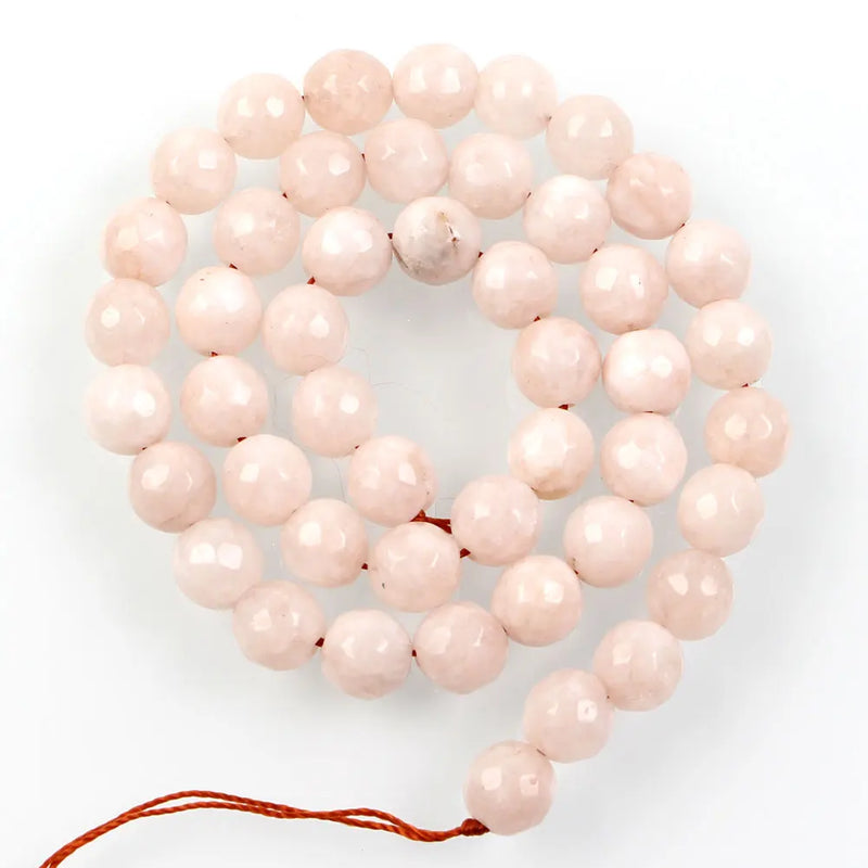 Pink Marble Cut Surface Beads for Jewelry Making 4-12 MM