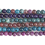 Dark Cracked Dream Fire Dragon Veins Agate Beads 6/8/10mm