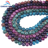 Dark Cracked Dream Fire Dragon Veins Agate Beads 6/8/10mm